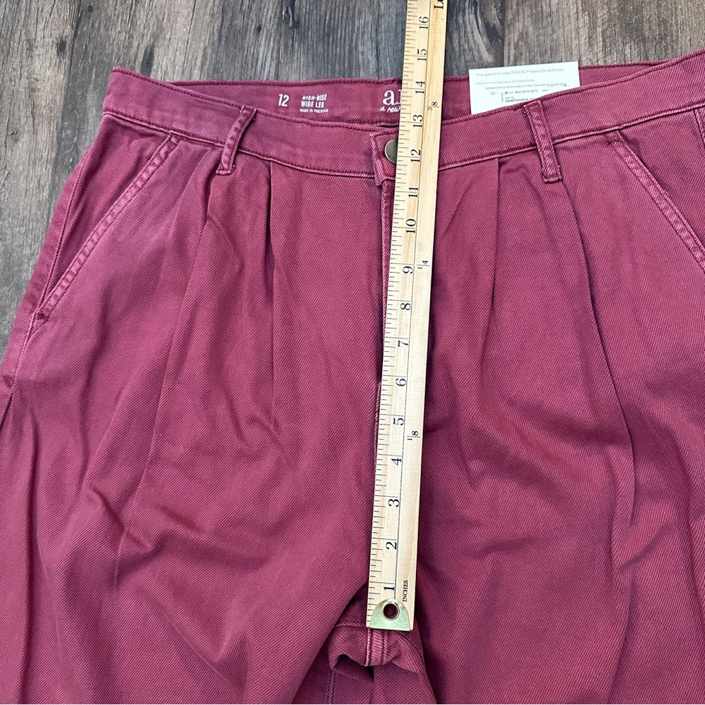ana High Rise Wide Leg Pants Women’s Size 12 Hawthorne Rose - Picture 5 of 10